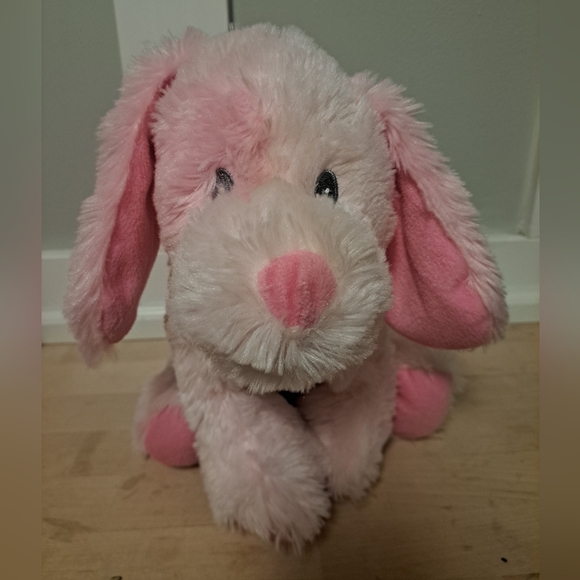 Beverly Hills Teddy Bear Company Pink Plush Dog Stuffed Animal - Picture 1 of 4